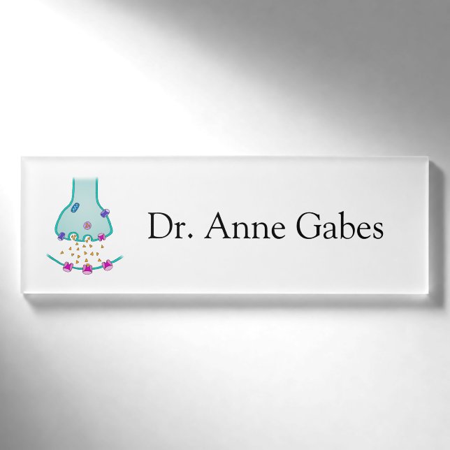 I’m Thinking Neuron Synapse Name Tag (Front)