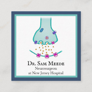 I’m Thinking Neuron Synapse Square Business Card