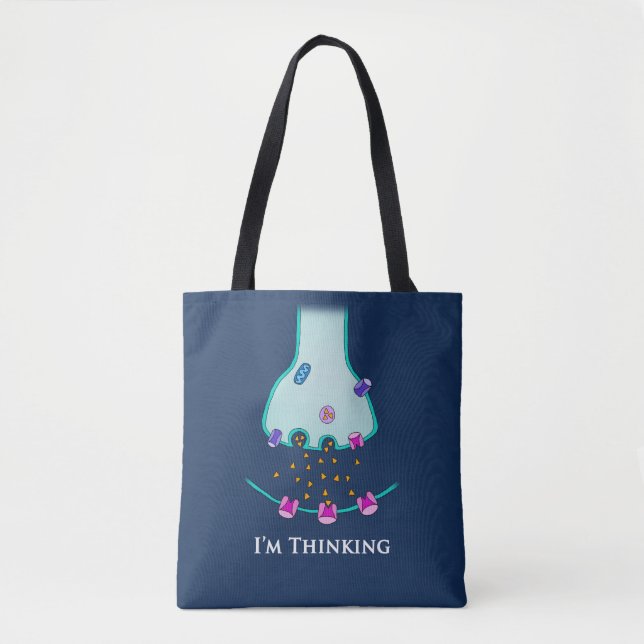 I’m Thinking Neuron Synapse Tote Bag (Front)