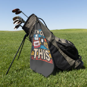I’m This Old Colourful Retro Music Nostalgia Golf Towel