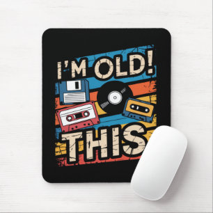 I’m This Old Colourful Retro Music Nostalgia Mouse Pad