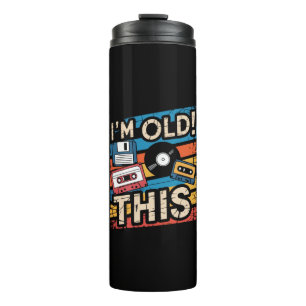 I’m This Old Colourful Retro Music Nostalgia Thermal Tumbler