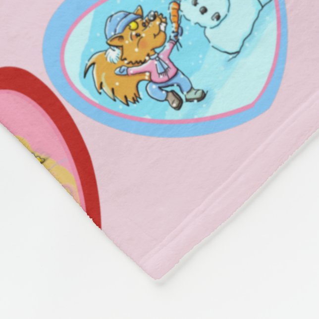 I’m Twirrely seasons fleece blanket (Corner)