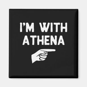 I’m With Athena Funny Halloween Matching Costume  Magnet