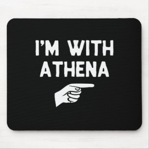 I’m With Athena Funny Halloween Matching Costume  Mouse Pad