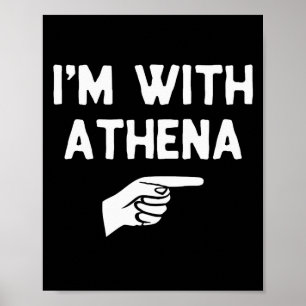 I’m With Athena Funny Halloween Matching Costume Poster