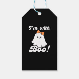 I’m With Boo Funny Retro Gift Tags