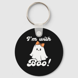 I’m With Boo Funny Retro Key Ring