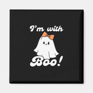 I’m With Boo Funny Retro Magnet