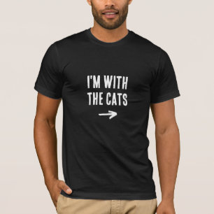 I’m With the Cats Funny Halloween Non-Costume T-Shirt
