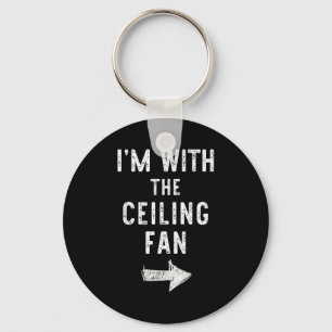 I’m With The Ceiling Fan Funny Halloween Couple Co Key Ring