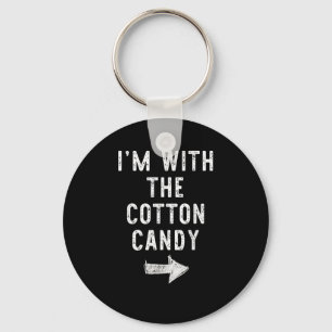 I’m With The Cotton Candy Funny Halloween Couple C Key Ring
