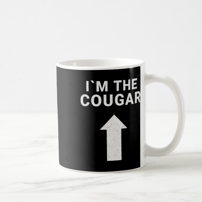 I´m With The Cougar Humour Halloween Birthday Gift Coffee Mug (Right)