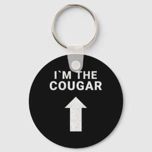 I´m With The Cougar Humour Halloween Birthday Gift Key Ring