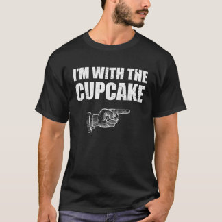 I m With The Cupcake Shirt Funny Halloween Men Wom