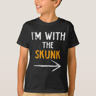I’m With The Skunk Funny Halloween Matching Couple T-Shirt