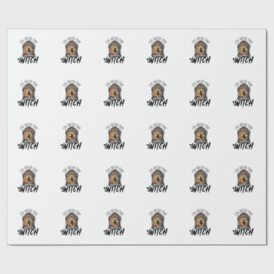 I’m With The Witch Vintage Halloween Wrapping Paper