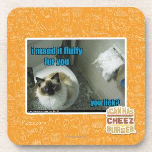 I maed it fluffy fur you coaster