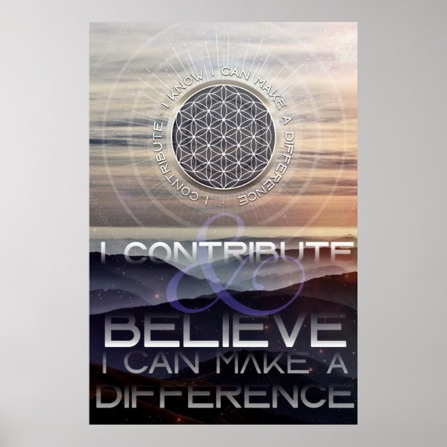 I make a difference - Affirmation Wordings Poster (Front)