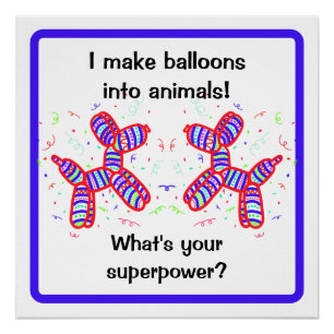 I Make Balloons into Animals Twister Poster