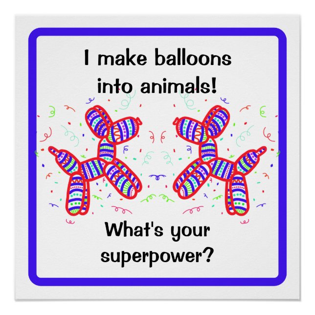 I Make Balloons into Animals Twister Poster (Front)