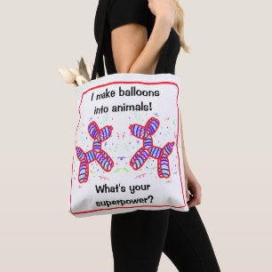 I Make Balloons into Animals Twister Tote Bag