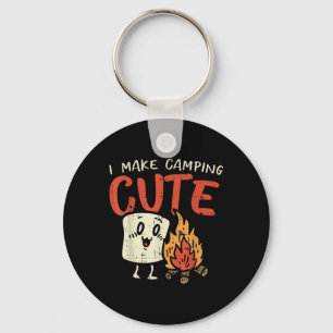 I Make Camping Cute Marshmallow Campfire Camper Ki Key Ring