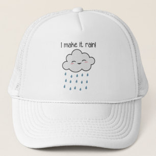 I Make It Rain Cute Storm Cloud Trucker Hat