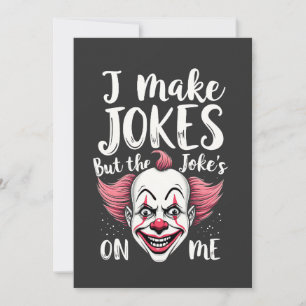 I Make Jokes But the Joke's on Me Clown Comedian Thank You Card