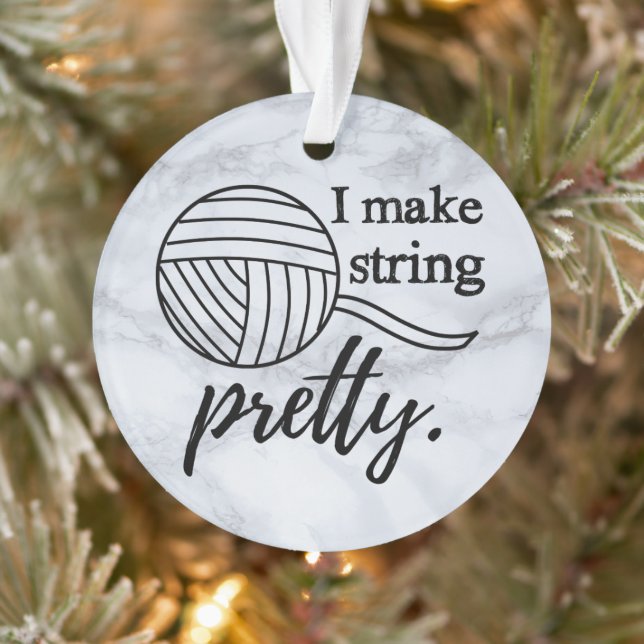 I Make String Pretty Yarn + Crafts Ornament (Tree)