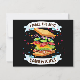 I Make The Best Sandwiches Dress for Food Lovers - Thank You Card