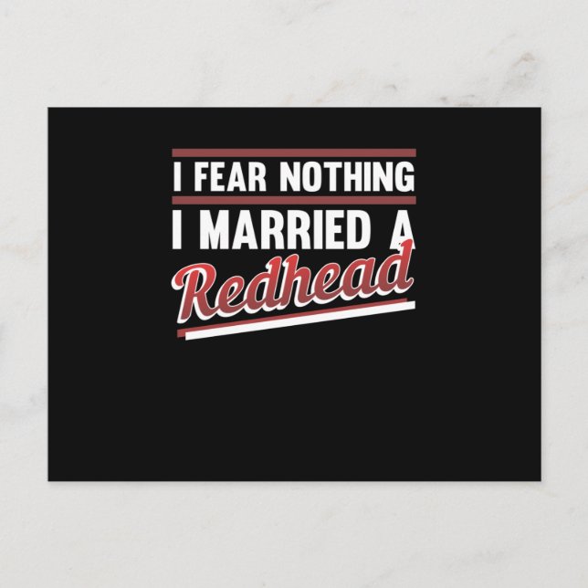 I Married A Redhead Cute Red Hair Girls Women Postcard (Front)