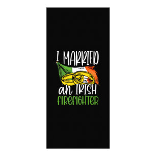 I Married an Irish Firefighter Wedding Gifts Wife Rack Card