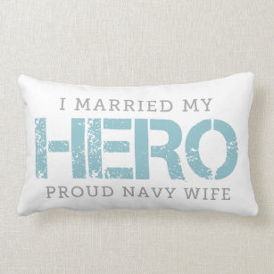 I Married My Hero - Sailor's Wife Lumbar Cushion
