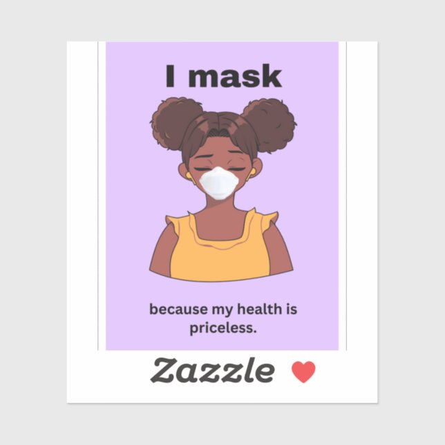 I mask because my health is priceless vinyl (Sheet)