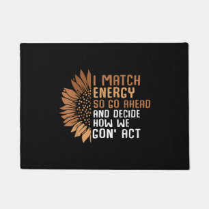 I Match Energy Empowerment African American Afro W Doormat
