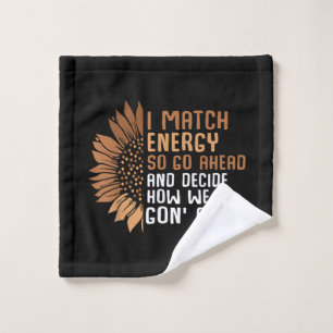 I Match Energy Empowerment African American Afro W Wash Cloth