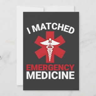 I Matched Emergency Medicine Graduation Holiday Card