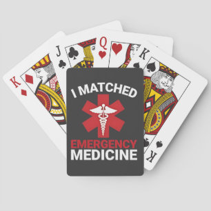 I Matched Emergency Medicine Graduation Playing Cards