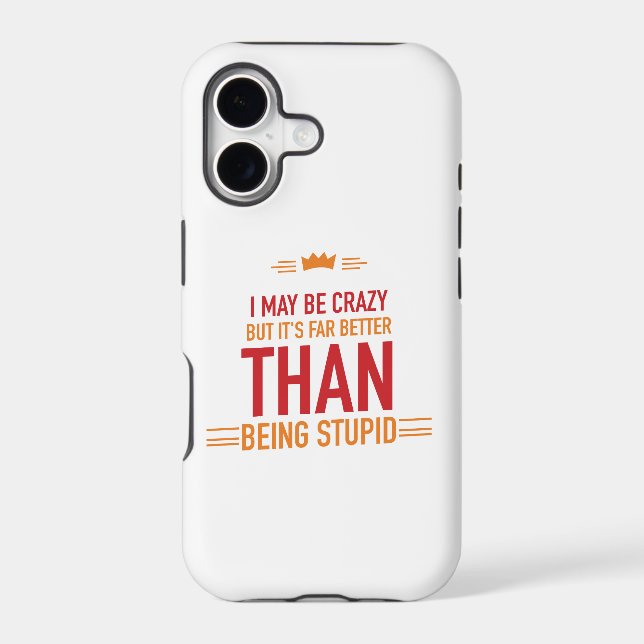 I may be crazy lettered iphone 11 case (Back)