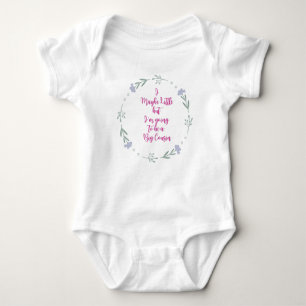 i may be little but i am going to be a big cousin  baby bodysuit