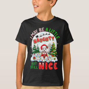 I May Be Little Naughty But Still Nice Xmas Poodle T-Shirt