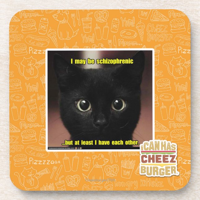 I may be schizophrenic coaster (Front)