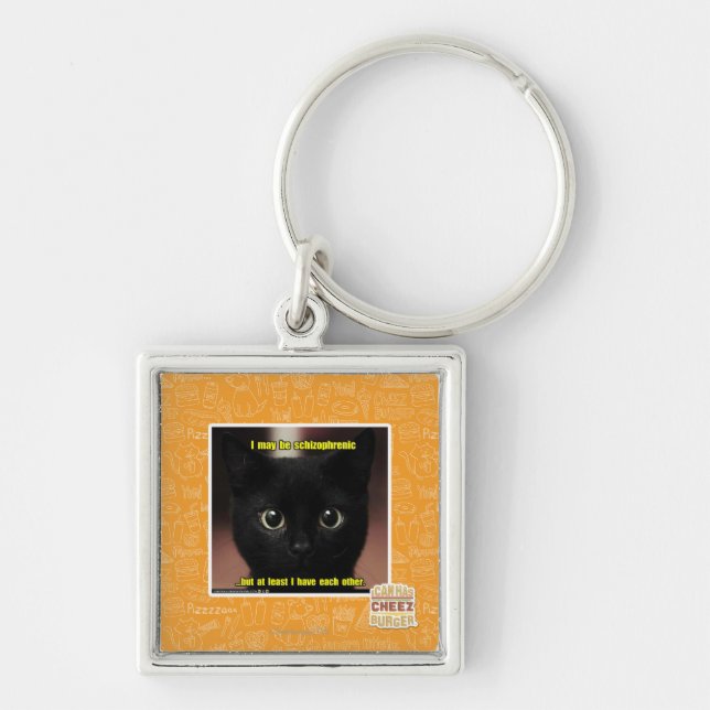 I may be schizophrenic key ring (Front)
