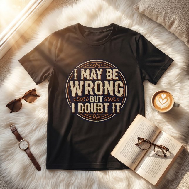 I May Be Wrong But I Doubt It Funny Quote Design T-Shirt (Creator Uploaded)