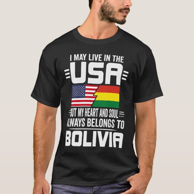 I May Live In USA But My Heart Always Belongs To B T-Shirt (Front)