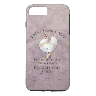 "I May Look Calm" Chicken iPhone 8 Plus/7 Plus Case