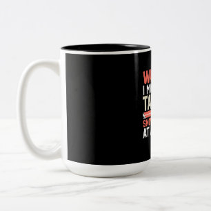 I May Start Talking About Snowboarding At Anytime Two-Tone Coffee Mug
