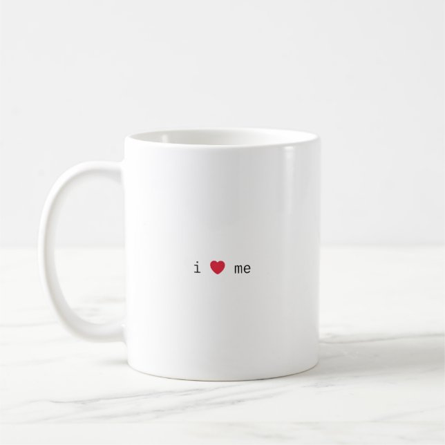 I ❤️ me minimal coffee mug  (Left)