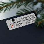 I melt for You | Frosty Jolly Snowman Christmas Return Address Label<br><div class="desc">Celebrate the magical and festive holiday season with our custom holiday labels. Our modern and whimsical holiday design features our own hand drawn Frosty the snowman face character with a fun, jolly whimsical snowman wearing a top hat, carrot nose and rosy checks. A fun typographic design that says "I Melt...</div>